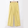 thumbnail image 3 of WILLBEST Pantalones Casuales para Mujer, Cómodos, de Cintura Alta, Holgados, de Pierna Ancha, para Uso Diario, Primavera, Verano y Otoño - Moda Versátil Extra Grande, 3 of 5