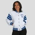 thumbnail image 4 of Women's WEAR by Erin Andrews White Los Angeles Dodgers Full-Snap Fleece Sweatshirt Jacket, 4 of 6