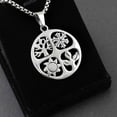 thumbnail image 5 of perfeclan 2x20 Pcs Tree Leaf Sun Snowflake Jewelry DIY Charms Round , , 3 Pcs, 5 of 7