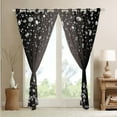 thumbnail image 4 of Glitter 30%-50% Blackout Curtains,3D Sparkle Diamond Black Window Treatments,Silver Crystal Curtains & Drapes,Gray Gradient Window Curtains Fashion Living Room Decor, 4 of 6
