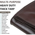 thumbnail image 4 of WSYW 10*20ft Tarps Heavy Duty Waterproof, 16 Mil Brown Poly Tarp Cover, UV Resistant, Rip and Tear Proof Tarpaulin with Grommets and Reinforced Edges for Roof, Patio, Camping, Boat, Pool, 4 of 7