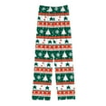 thumbnail image 3 of Odeerbi Kids Boys Girls Christmas Pajama Pants Christmas Tree Snowflake Deer Print Sleepwear Bottoms Elastic Waist Sports Pants Loungewear Pants Outside Lantern Pants Olive Green, 3 of 3