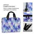 thumbnail image 4 of 16" Laptop Briefcase for Work Travel Laptop Shoulder Bag Carrying Handbag Laptop Case Blue and Purple Rhombus Shapes, 4 of 8