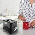 thumbnail image 2 of BLACK+DECKER 2-Slice Extra-Wide Slot Toaster, Square, Black, T2569B, 2 of 8