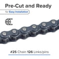 thumbnail image 3 of AlveyTech 126 Link #25 Chain, Parts for Razor Pocket Mod, Sport Mod, MX350 & MX400 Electric Scooters, 3 of 14