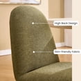 thumbnail image 7 of Guyou Mid Century Swivel Chairs - Set of 4, High Back Chenille Dining Chairs 24" Wide, Armless Upholstered Chairs for Living Room & Dining Room, Green, 7 of 7