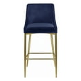 thumbnail image 3 of Meridian Furniture Karina 27.5"H Velvet Counter Stool in Navy (Set of 2), 3 of 4
