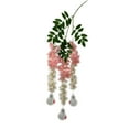 thumbnail image 2 of PATLOLLAV Hanging Faux Wisteria Flower Bird Feeders for Outdoors, Wind Chime Hummingbird Feeder, Artificial Wisteria Flower with 3 Hummingbird Feeder Pots, Window Bird feeders for Garden Decor, 2 of 2