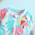 thumbnail image 6 of WIBACKER Toddler Baby Girls' One Piece Swimsuit Kids Leaf Long Sleeve Rash Guard Swimwear UPF 50+ Sun Protection, 6 of 8