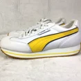 thumbnail image 2 of PU & MA Street Cat Leather Women’s Sneakers. Size 8.5 White & Yellow Vintage Style!, 2 of 6