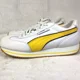 thumbnail image 2 of PU & MA Street Cat Leather Women’s Sneakers. Size 8.5 White & Yellow Vintage Style!, 2 of 6