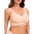 thumbnail image 3 of SHARICCA Plus Size Womens Wireless T-shirt Bra Comfort Full Coverage Seamless Jelly Bra, 3 of 6