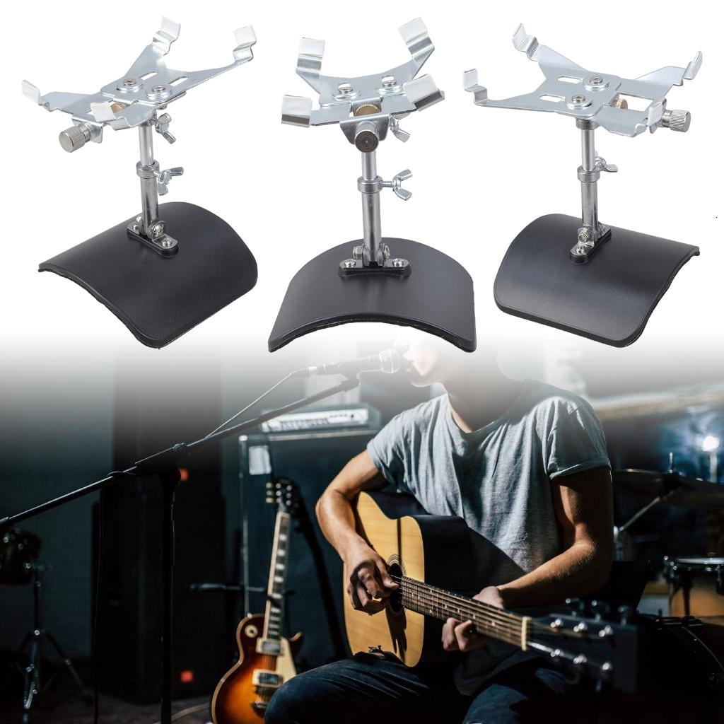 CEORPER Silver Stand Stable Nonslip Design Guitar Playing Rack for Secure Performances