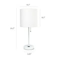 thumbnail image 4 of LimeLights White Stick Lamp with Charging Outlet and Fabric Shade 2 Pack Set, 4 of 9