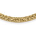 thumbnail image 1 of Diamond2Deal Collier Tissé en Or Jaune 14K pour Femmes 17 Pouces, 1 of 5