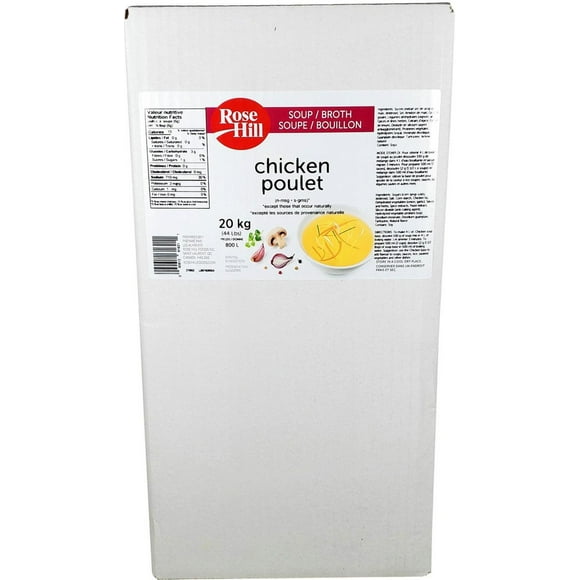 Rose Hill - Chicken Soup Base (6160-No MSG added) Select Box - Single Pack - 20kg - Rich Chicken Flavor for Soups, Sauces, & More (1ct)