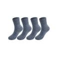 thumbnail image 2 of PULLIMORE 2 Pairs Wool Socks for Men, Thick Warm Winter Wool Hiking Socks, Breathable Solid Crew Mens Socks (Navy Blue), 2 of 9
