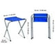thumbnail image 3 of 1 paquete de taburetes plegables de camping para adultos, 38 cm de altura, resistentes y portátiles, para pescar, con capacidad para 136 kg, color azul, 3 of 8