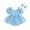 Blue, variant on Musuos Baby Girl Cute Romper Dress 3M 6M 12M 18M Flower Short Sleeve Bodysuit with Bow Headband Set Summer Clothes