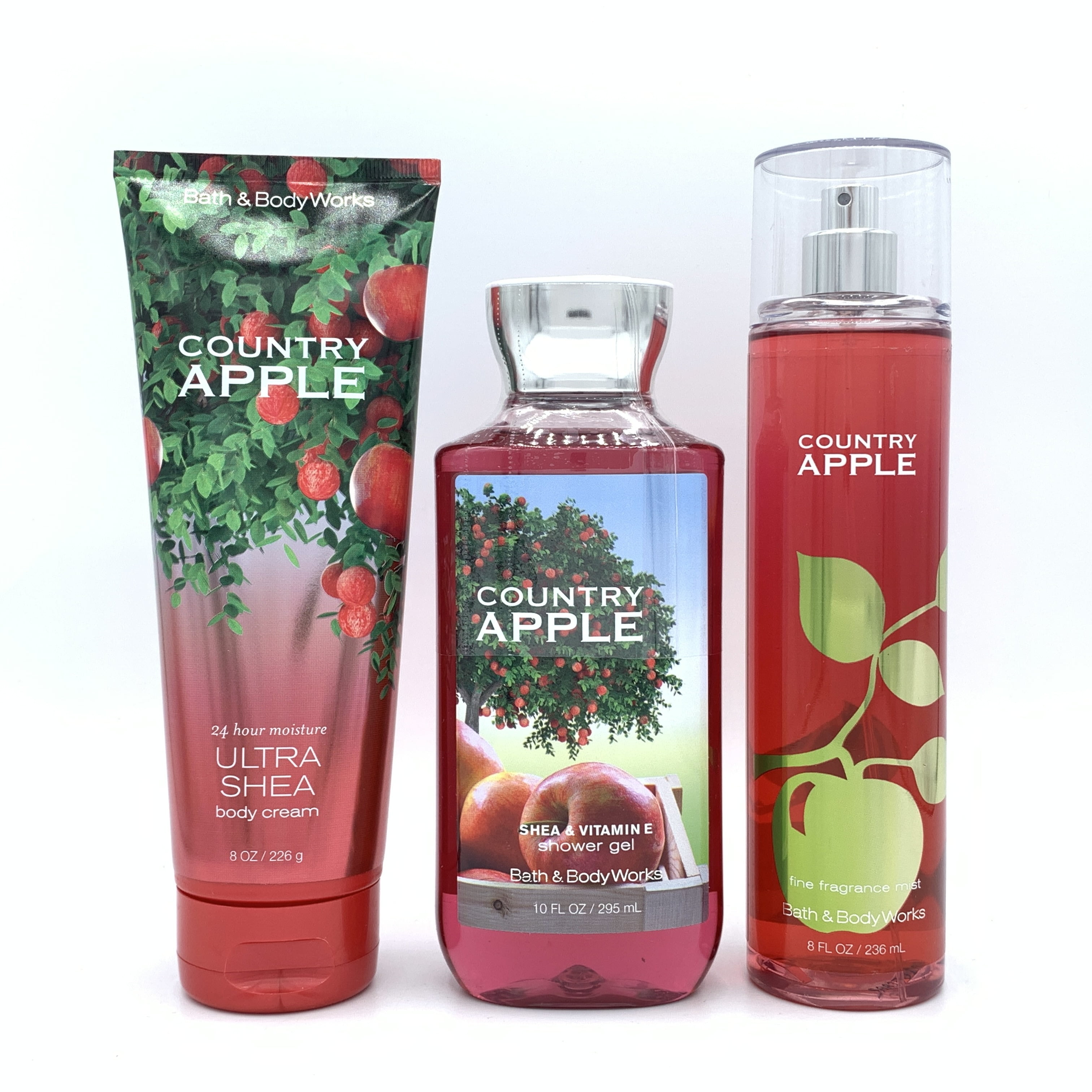 Bath and Body Works Country Apple Body Cream, Shower Gel and Fine ...