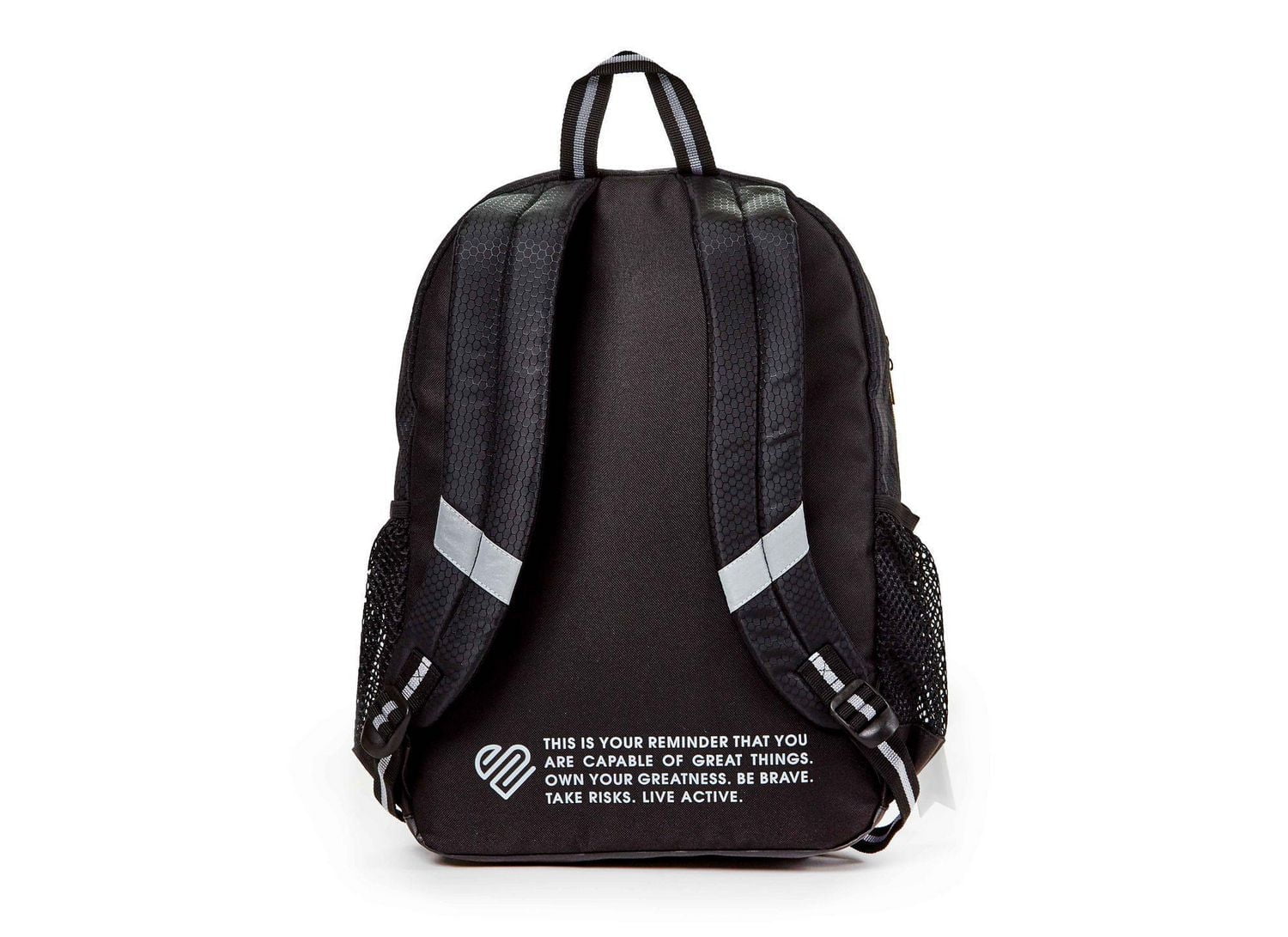 Justice™ Brand Girls Tie Dye Nylon Multi Compartment Backpack 17” Backpack with Texture Rubber Embossed Keychain