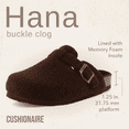 thumbnail image 4 of Cushionaire Hana Women's Clogs | Comfortable Vegan Suede Clogs for Women | Slip On Potato Shoes with Cork Footbed & Arch Support | Memory Foam, Wide Widths Available, 4 of 21
