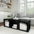 thumbnail image 5 of Lavish Home Modern Stackable Modular Cube End Table with Open Sides (Black), 5 of 8