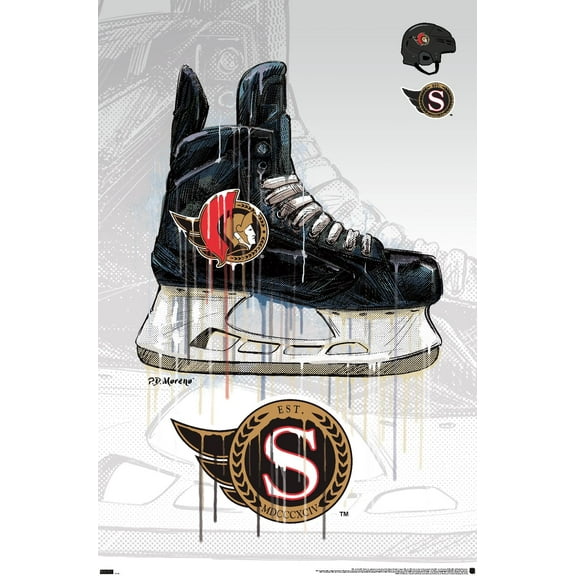 NHL Ottawa Senators - Drip Skate 21 Wall Poster, 22.375" x 34"