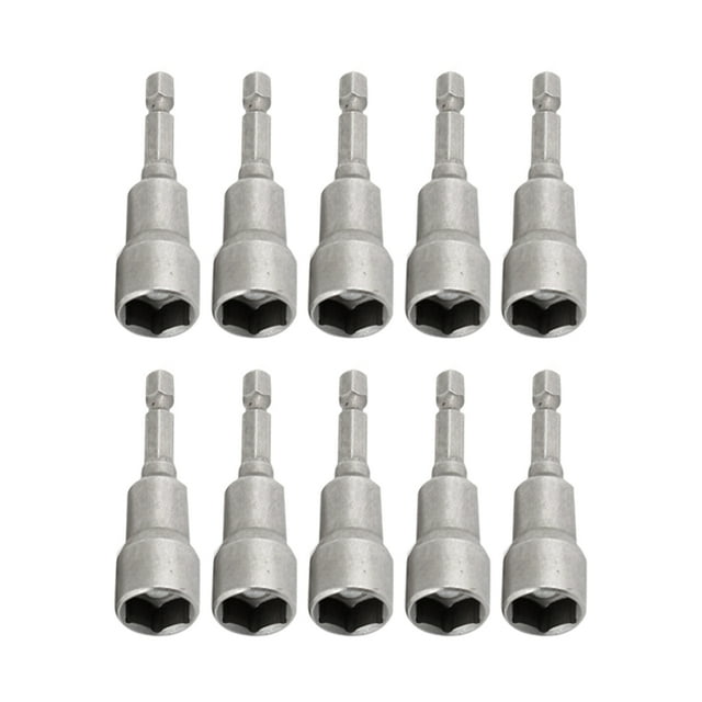 Unique Bargains 10 x Chrome Vanadium 13mm Magnetic Power Hex Nut Setters Driver Bits