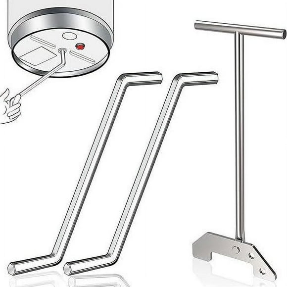 Garbage Disposal Wrench, Garbage Disposer Unjamming Wrench with 2 PCS Garbage Disposal Allen Wrench Tool, Designed to dislodge jams or clutter from above the sink -silver