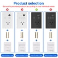 thumbnail image 4 of Graflsoa 2-in-1 Smart WiFi Wall Switch with Type-C/USB/US Outlet, Touch Control, APP & Voice Remote, 2.4G WiFi, Tempered Glass Panel, Neutral Wire Required, Black (120mm), 4 of 7