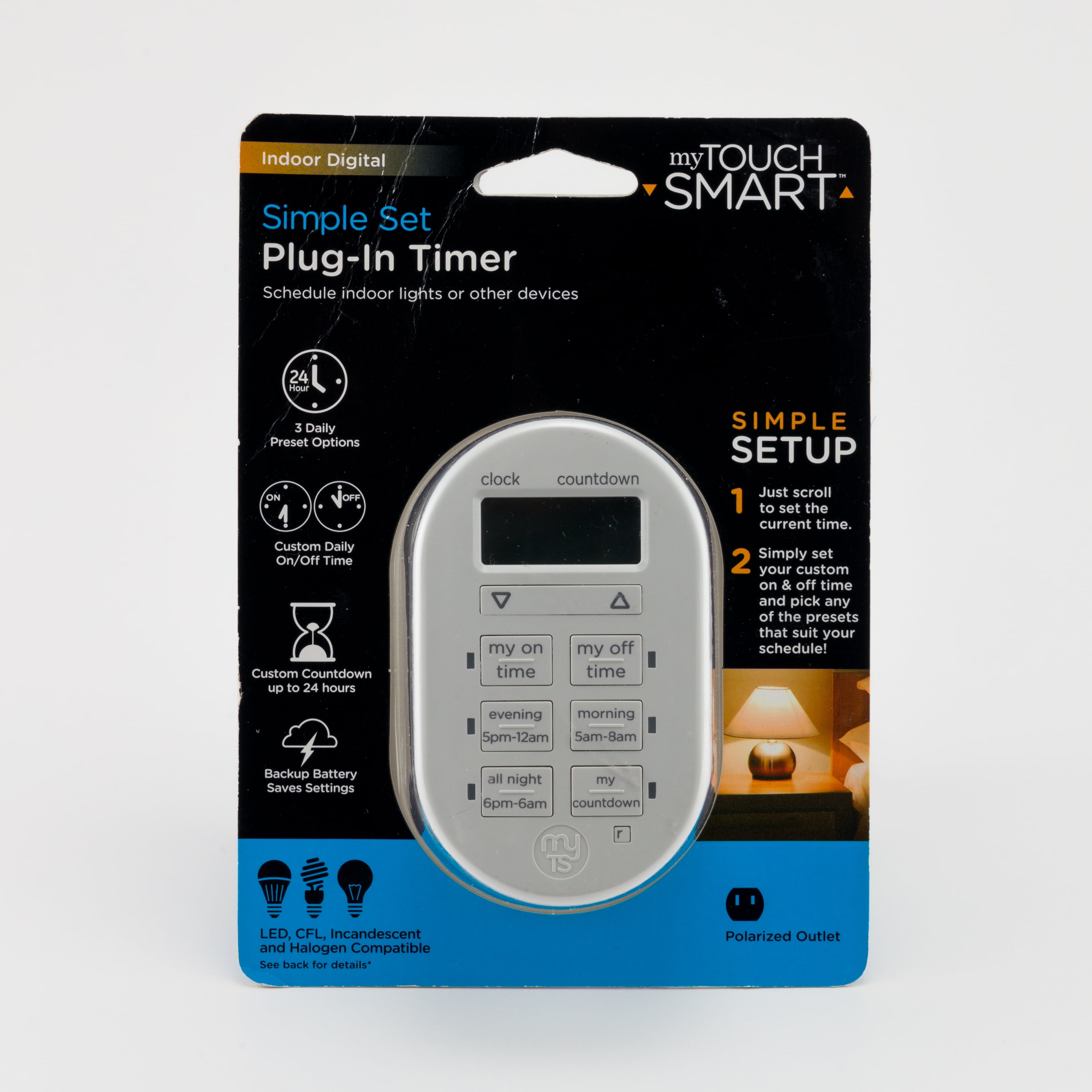 Smart Touch Countdown Timer Switch Auto Shut-Off Outlet Plug-in