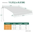 thumbnail image 5 of MCombo 12' x 10' Gray Manually Retractable Patio Awning, 5 of 9
