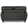 thumbnail image 4 of Lexicon Rubin Bonded Leather Loveseat in Black, 4 of 5