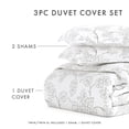thumbnail image 3 of ienjoy Home 3 Piece Vines Patterned Home Collection Premium Ultra Soft Duvet Cover Set, King, Gray, 3 of 5