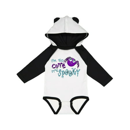 

Inktastic I m So Cute Its Spooky- cute Halloween spider Gift Baby Boy or Baby Girl Long Sleeve Bodysuit