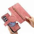 thumbnail image 5 of Allytechgroup 2 in 1 Wallet Case for Samsung Galaxy Z Fold 4, Magnetic Detachable Back Cover with Zipper Pocket Cards Slots Stand RFID Blocking Shockproof Phone Case for Galaxy Z Fold 4,Pink, 5 of 10