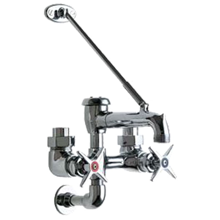 Chicago Faucets 835XK Wall Mount Service Sink Faucet with Body Support