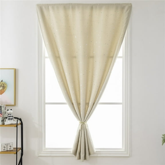 GARVALON 1Pcs Blackout Curtains for Kids Room in Beige 11.8x59in
