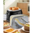 thumbnail image 4 of Grey Marble Toaster Cover 2 Slice, Small Kitchen Appliance Covers, Modern Abstract Gold Ombre Aesthetic Art Toaster Oven Cover with Loop, Bread Machine Cover Polyester Dust Cover Protection, 4 of 4