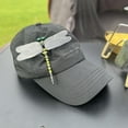 thumbnail image 4 of Trianu 2Pcs Dragonfly Hat Clip, Dragon Fly Clips for Bugs, Artificial Dragonflies Fly Repelling Supplies, Dragonfly Clip for Indoor Outdoor Decor Craft, Yellow, 4 of 8