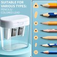 thumbnail image 6 of Back to School Supplies under $1 Gnobogi 4PC Double Hole Pencil Sharpener with Cover Color Pencil Sharpener Portable Metal Blade Pencil Sharpener Clearance, 6 of 10