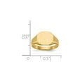 thumbnail image 5 of Solid 14k Yellow Gold 9.0x11mm Closed Back Engravable Monogram Signet Ring Band Size 5.5, 5 of 6