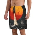 thumbnail image 2 of Fotbe Retro Space Rocket Launch Trajes de Baño Estampados para Hombre, Shorts de Verano de Secado Rápido, Ropa de Playa, Bañadores-Large, 2 of 6