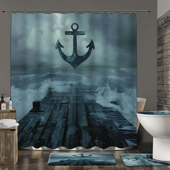 Cat 4 Piece Shower Curtain Set, Lots of Kitten on Fence Bathroom Sets with Washable Polyester Animal Curtains 72x72 in,Non-Slip Rug,U Shape Bath Mat,Toilet Lid Cover,Modern Decor,Gifts