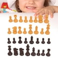 thumbnail image 4 of Replacement Chess Pieces, Chessmen Pieces Dual Color Fall Resistant Universal Sturdy Convenient  For Party Black+White,Wood,Blue, 4 of 8