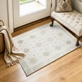 thumbnail image 2 of TURCURNO Beige 2x3 Vintage Neutral Entryway Rugs, Non-Slip Soft Washable Low Pile Indoor Carpet for Entrance Kitchen Bathroom Doorway Dorm, 2 of 10