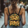 thumbnail image 3 of Eheartsgir Sunflower Lightweight Daypack Backpack Water-Resistant Small Backpack for Work Gym, Polyester Zipper Closure Mini Backpack, 3 of 7