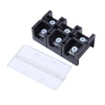 thumbnail image 1 of Terminal Block Strip, 200A 3P Terminal Block 200A 3P Mutual Insulation High Current Dual Row with Clear Cover for Home, 1 of 8