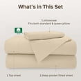 thumbnail image 4 of California Design Den 100% Cotton Twin XL Sheet Sets - 500 Thread Count Sateen Sheets, 3 Piece Deep Pocket Bedsheet Set - Beige, 4 of 8